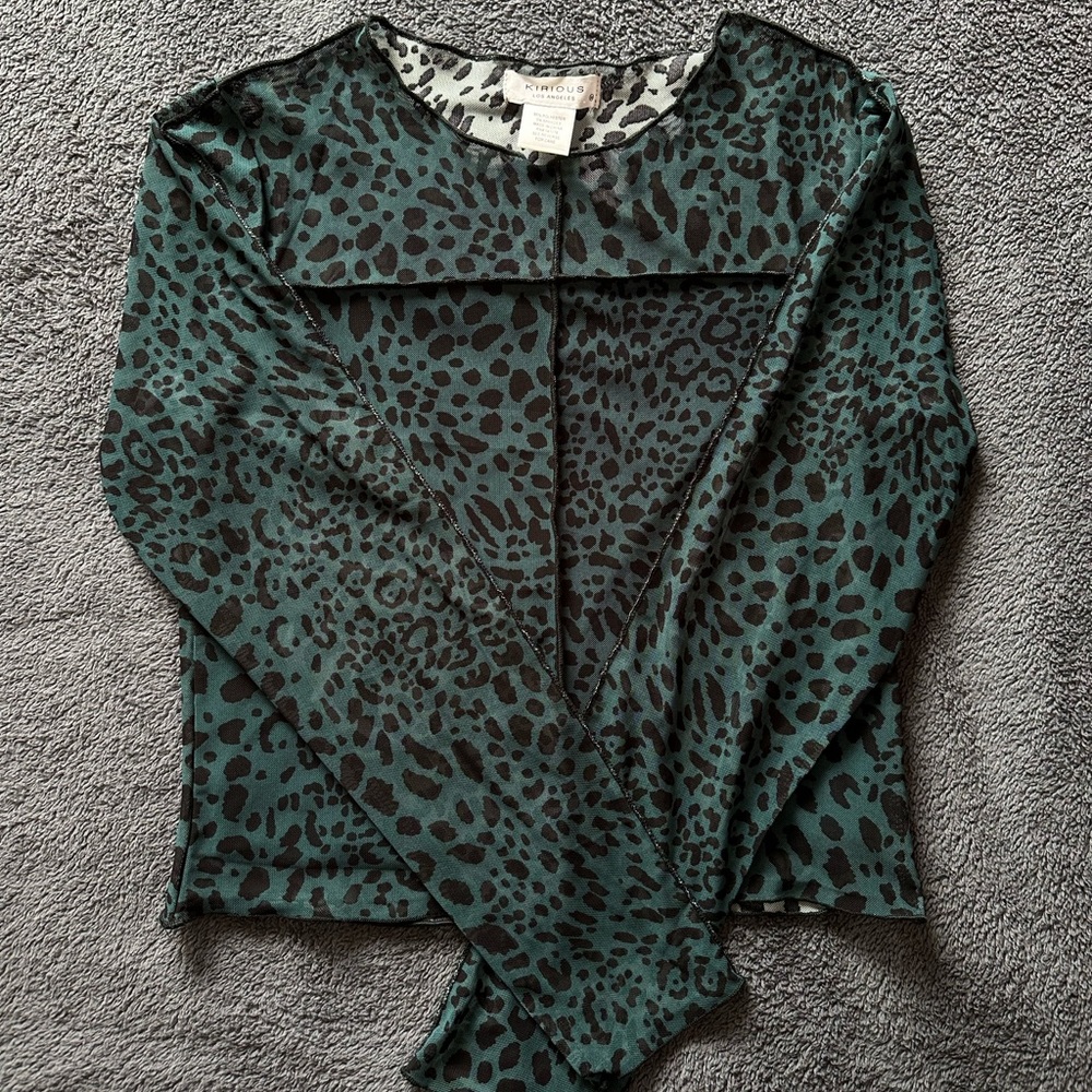 Long sleeve sheer top
